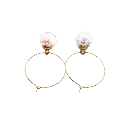 earrings with colorful balls1